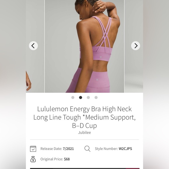 🍋Women’s Lululemon Energy Bra High Neck Long Line Tough size 10🍋 - Picture 2 of 13